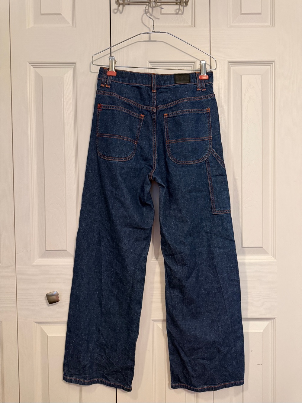 BDG Urban Outfitters Carpenter Jeans 25 Dark Wash Wide Leg Contrast Stitch